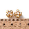 Brass Micro Pave Clear Cubic  Zirconia Beads KK-K422-05G-3