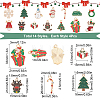 56Pcs 14 Style Christmas Style Alloy Enamel Pendants ENAM-SC0003-73-2