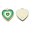 Rack Plating Light Gold Alloy Enamel Pendants ENAM-Q444-014J-RS-2