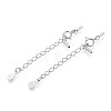 925 Sterling Silver Curb Chain Extenders STER-T008-60S-1
