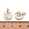 304 Stainless Steel Charms STAS-Q201-T445-6R-3