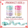 6Rolls 6 Colors Mother's Day Polyester Ribbon OCOR-PH0036-75A-2