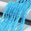 Baking Paint Imitation Jade Glass Bead Strands X-DGLA-A034-J4MM-A13-3