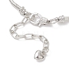 European Style Alloy & Polymer Clay Rhinestone Charm Bracelets BJEW-JB13262-4
