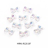 Electroplated Bowknot Resin Cabochons MRMJ-R128-16F-2