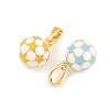 Brass Enamel Charm KK-CBADB87-08G-2