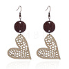 Iron Wood Dangle Earrings FS-WG274A8-03-1