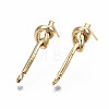 Brass Stud Earring Findings X-KK-S360-009-NF-1