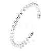 Electrophoresis Iron Cuff Bangles for Women BJEW-M057-03P-2