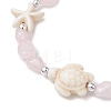 Natural & Synthetic Gemstone Beads Braided Bead Bracelets BJEW-JB13275-5