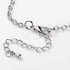 Cute Design Glass Wishing Bottle Pendant Necklaces NJEW-JN01090-4