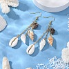 Natural Shell Dangle Earrings EJEW-TA00649-1