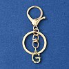 Alloy Initial Letter Charm Keychains KEYC-YW00006-07-1