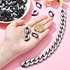 100Pcs Silver Color Plated Acrylic Linking Rings SACR-CJ0001-31-4