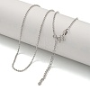 Brass Ball Chain Necklaces for Women NJEW-U011-12P-1