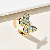 304 Stainless Steel Cuff Open Rings for Women RJEW-F207-01C-G-4