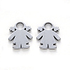 Tarnish Resistant 304 Stainless Steel Charms X-STAS-N092-24-2