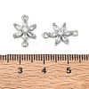Brass Pave Clear Cubic Zirconia Connector Charms CU-CBA3F77-07P-3