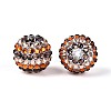 Acrylic with Resin Rhinestone Beads OACR-T030-21C-2