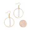 Natural White Jade Beads Dangle Earrings for Women EJEW-JE04710-01-4