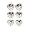 304 Stainless Steel Heart Dangle Stud Earrings for Women EJEW-U020-05P-1