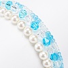 3Pcs 3 Style Shell Pearl & Glass Seed Beaded Stretch Bracelets Set BJEW-JB08705-01-7