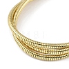 304 Stainless Steel 3-Strand Round Snake Chain Bracelets for Women BJEW-C071-03G-2