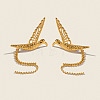 Stainless Steel Bird Tassel Stud Earrings CQ0312-1