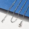 Brass Cable Chains Necklaces for Women NJEW-D302-47P-3