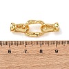 Brass Micro Pave Clear Cubic Zirconia Fold Over Clasps KK-D259-08A-G-3