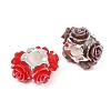 Opaque Resin European Beads RESI-F075-01-2