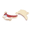 Alloy Enamel Connector Charms PALLOY-Q467-02G-04-2