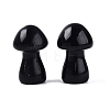 Natural Obsidian Mushroom Display Decorations G-Q602-03A-1