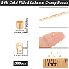 3Bags Brass Crimp Beads KK-BBC0026-10C-2