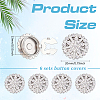 6Pcs Zinc Alloy Cufflinks BUTT-ME0001-36C-2