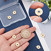 Brass Micro Pave Clear & Royal Blue Cubic Zirconia Connector Charms KK-BBC0002-62-3