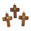 Natural Tiger Eye Pendants G-B180-01G-07-1