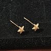 Brass Stud Earrings for Women EJEW-F403-03G-2
