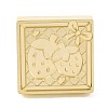 Golden Tone Square Wax Seal Brass Stamp Heads AJEW-Z034-01G-07-1