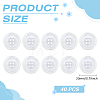 40Pcs 4-Hole Shell Buttons BUTT-ME0001-23-2