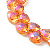 Electroplate Triangle Glass Beads Strands EGLA-A036-11A-FR03-3