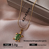 Vintage 304 Stainless Steel Enamel Pendant Necklaces for Women TA1970-1-1