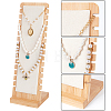 Detachable Wood Slant Back Necklace Display Stands NDIS-WH0009-16B-4