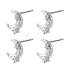 SHEGRACE Brass Micro Pave Cubic Zirconia Stud Earrings XGRQ4N777-703P-1