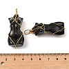 Natural Obsidian Pendants G-K338-30G-07-3