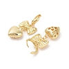 Bowknot Brass Hoop Earrings for Women EJEW-S231-03G-02-2