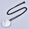 Natural Quartz Crystal Pendant Necklaces NJEW-S421-026-2