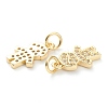 Brass Micro Pave Clear Cubic Zirconia Pendants ZIRC-J041-15-2