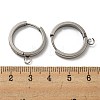 Tarnish Resistant 201 Stainless Steel Huggie Hoop Earrings Findings STAS-A167-01P-P-3