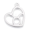 Non-Tarnish 304 Stainless Steel Pendants STAS-M228-A01-04P-2